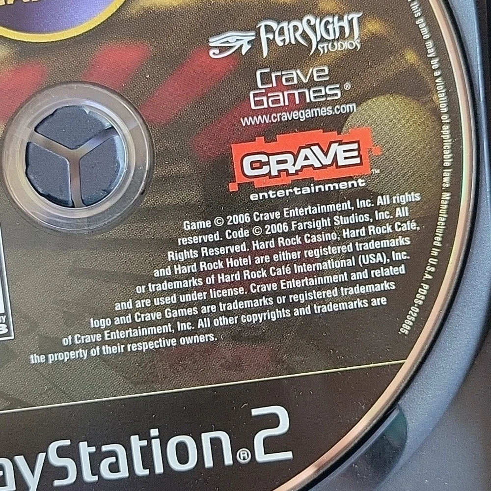 HARD ROCK CASINO PLAYSTATION 2 GAME 2006 GAMBLING